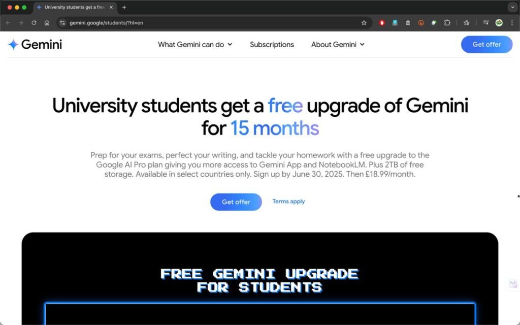 Gemini Pro AI Student Offer  - FREE Google GEMINI AI Pro + 2TB Google Drive Storage for 15 Months Working Method